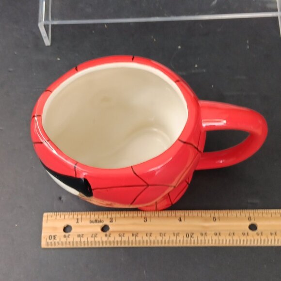 Marvel Spiderman Face 3D Ceramic Mug, 20 oz, Red, V. Good, No Chips 2015 CN - Picture 6 of 12